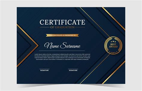 Best Award Graduation Certificate Template 39884380 Vector Art At Vecteezy