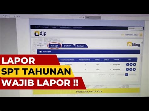 Lapor Spt Tahun S Karyawan Pt Wajib Lapor Youtube