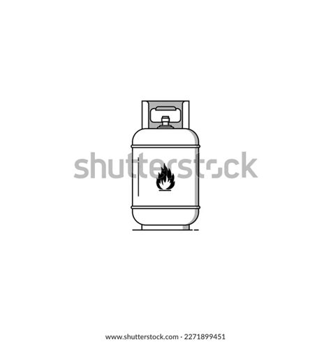 Gas Cylinder Icon Isolated Vector Graphics Stock Vector Royalty Free