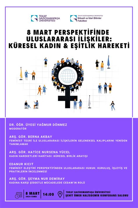 8 Mart Perspektifinde Uluslararası İlişkiler Küresel Kadın Eşitlik