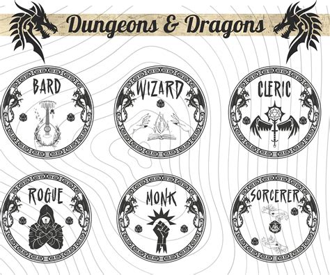 Dungeons And Dragons Classes Emblems Amazing Designs Dungeon Master