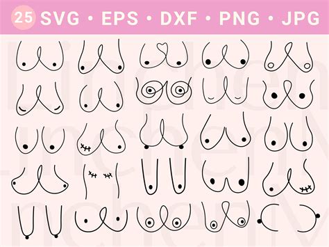 Hand Drawn Boobs Svg Tits Svg Breastcancer Svg Feminist Svg Boobies