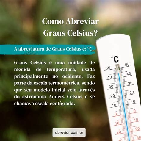Como Se Escreve Graus Celsius