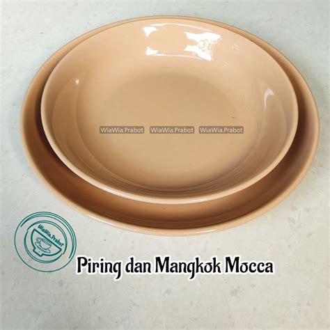 Jual Set Mocca Piring Keramik Cekung Mangkok Porselen Ceper