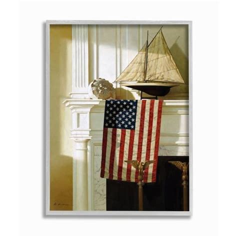 Stupell Industries Americana Mantle Wall Art In Gray Frame Michaels