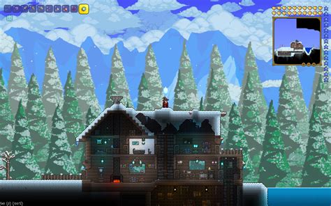 Snow Covered Roof Terraria House Design Terraria House Ideas Snow House