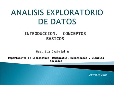 Ppt Clase Analisis Exploratorio De Datos Pdfslide Net