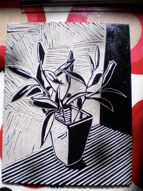 James Green Printworks Flowers Linocut Process