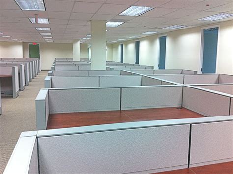 Completed cubicle installation view of this custom cubicle project. If you are interested in ...