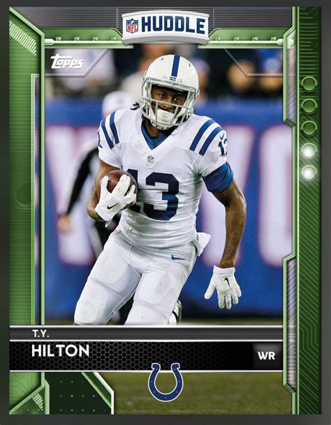 Ty Hilton Indianapolis Colts Green Parallel Card 2016 Topps Huddle