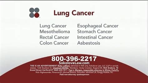 Sokolove Law Tv Spot Lung Cancer Asbestos Exposure Ispot Tv