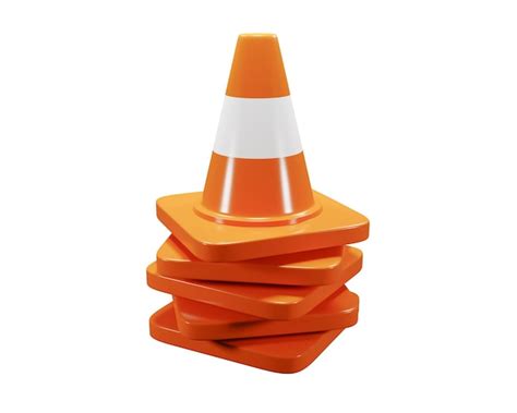 Premium Photo Traffic Cones With White And Orange Stripes Sign Used