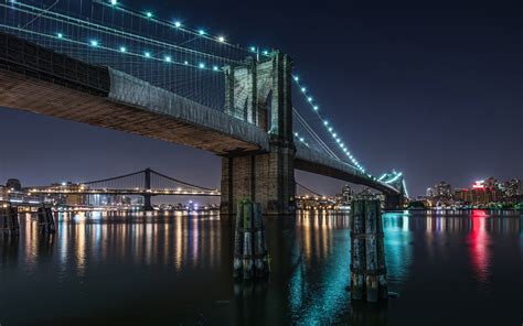 Fond D Cran Hd New York Manhattan Pont De Brooklyn Des Ponts