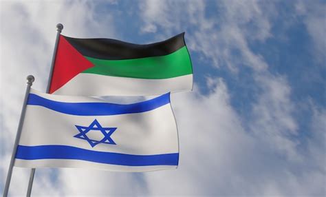 Banderas De Palestina E Israel Bandera De Palestina Y Bandera De Israel