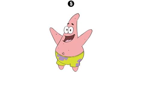 Patrick Star Drawing A Step By Step Tutorial Cool Drawing Idea