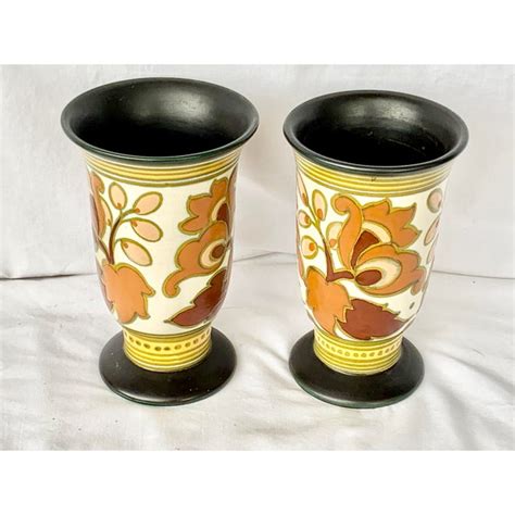 Vintage Gouda Pottery Vases A Pair Chairish