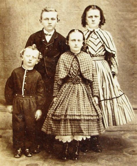 Civil War Era Cdv Photo Cute Children Siblings Girls Wearing Lovely