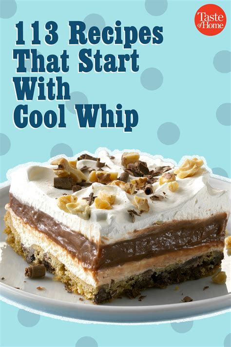 100 Recipes That Start With A Tub Of Cool Whip Cool Whip Desserts