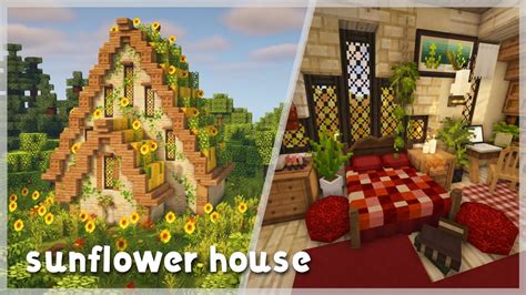 Minecraft Sunflower House Speed Build With Cit Resource Packs 🌻