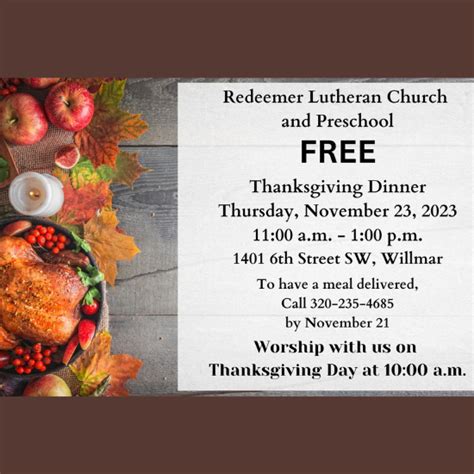 Thanksgiving Worship & Meal - Willmar Lakes Area : Willmar Lakes Area