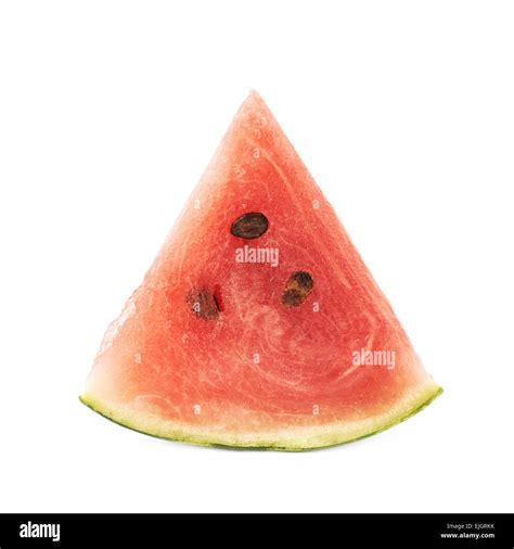 Triangle Shaped Watermelon Slice Isolated Stock Photo Alamy