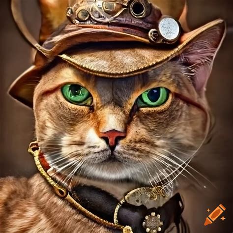 Ultra Realistic Steampunk Cat