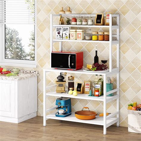 Tribesigns Kitchen Bakers Rack 5 Tier Utility Shelf Small Space