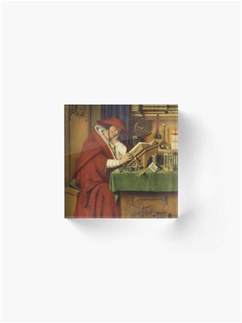 Jan Van Eyck Saint Jerome In His Study Acrylic Block For Sale By