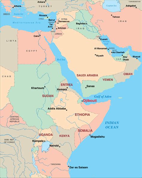 Djibouti Africa Map – Topographic Map of Usa with States