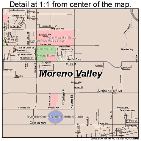 Moreno Valley California Street Map 0649270