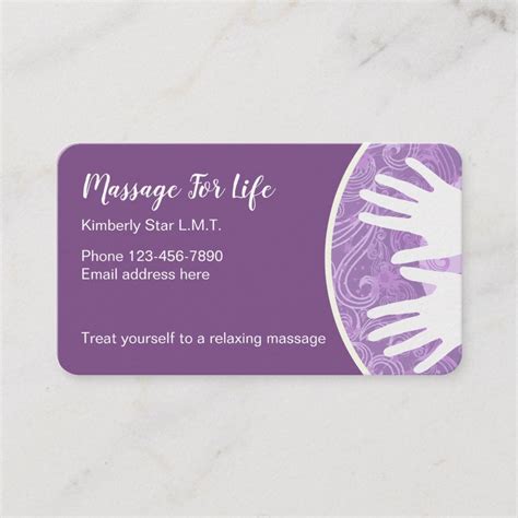 Trendy Massage Therapist Business Card | Zazzle | Massage therapy ...