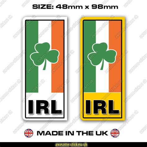 Number plate stickers 095 - Irish flag