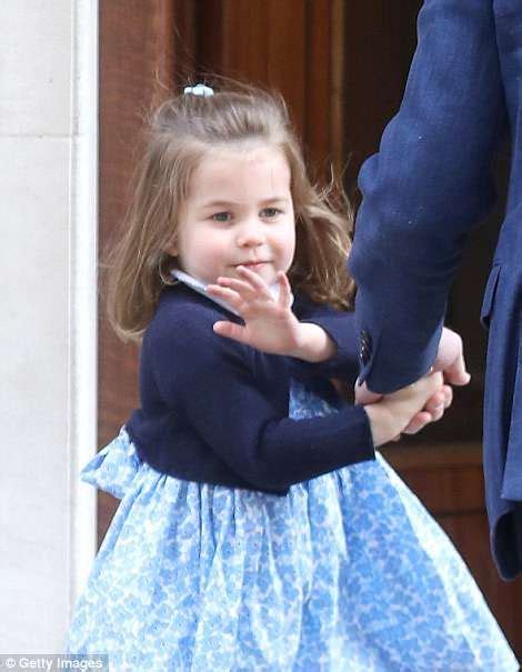 Princess Charlotte Waves To Crowds As She Goes To Meet Her New Brother