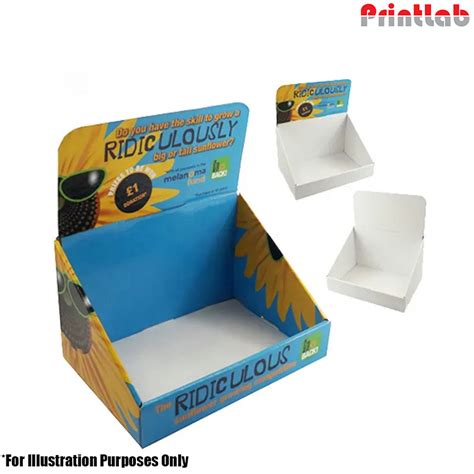 Custom Made Pop Counter Retail Folding Corrugated Cardboard Counter