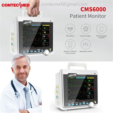 CONTECMED CMS6000 Portable ICU Patient Monitor 8 Inch 6 Parameters