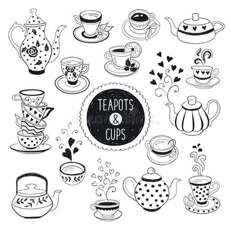 Tea Time Doodle Elements Stock Vector Illustration Of Elements 60206735