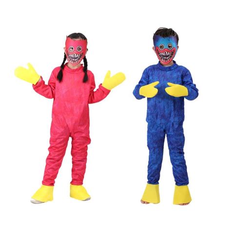 Huggy Wuggy Costume Poppy Playtime Cosplay Game Plush Jumpsuit Mask