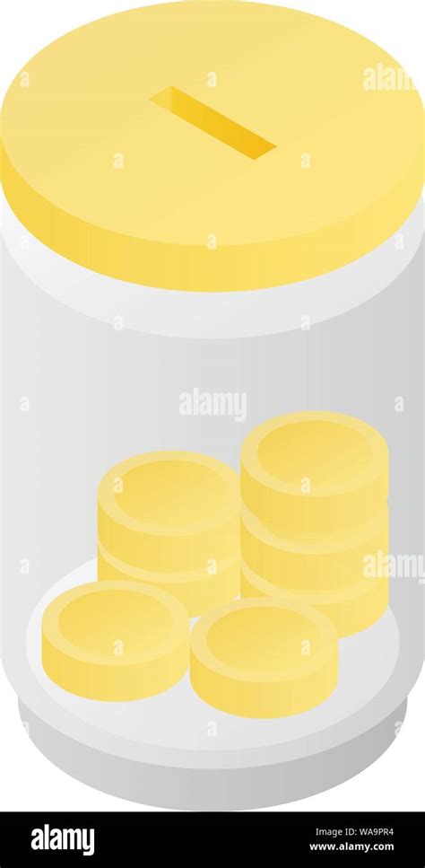 Coins Jar Icon Isometric Style Stock Vector Image Art Alamy