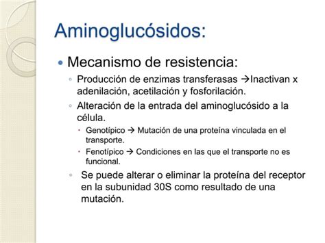 Aminogluc Sidos Espectinomicina Ppt