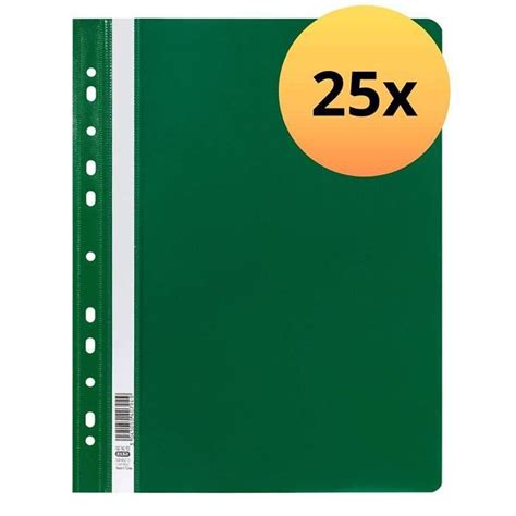 Elba Lot De 25 Chemises A4 Avec 11 Perforations Pour Agrafage En