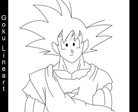 Goku Lineart By Heddolo On Deviantart