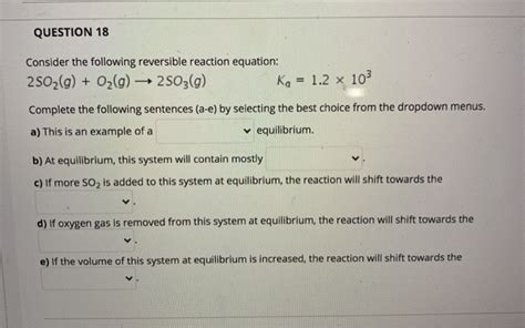 Solved Question Consider The Following Reversible Chegg