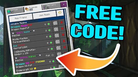 Best Free Minecraft Realm Mcpe Ps Xbox Pc Code In