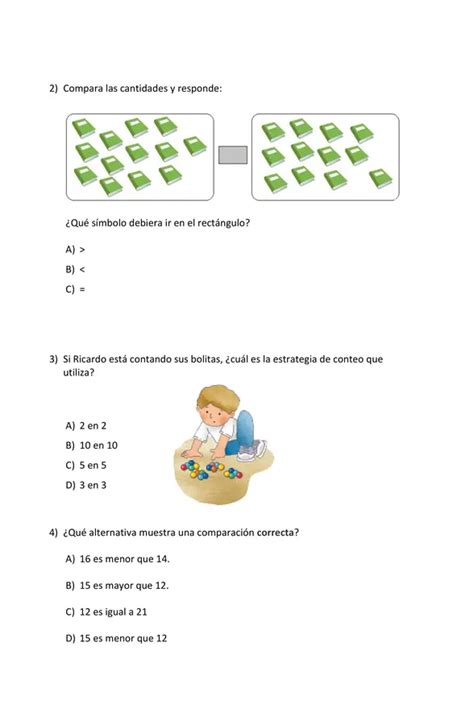 Prueba Matem Tica Secuencias Profe Social