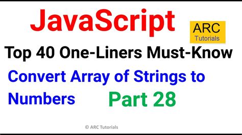 Top Javascript One Liners Convert Array Of Strings Into Numbers