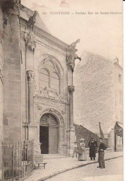 Pon Pontoise Portail Est De Saint Maclou Carte Postale Ancienne