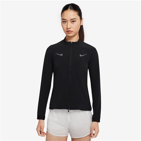 Nike Womens Olympics Tracksuit Jacket Blackreflective Silv Womens Clothing Prodirect Running