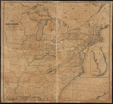 Map of all the railroads in the United States in operation and progress ...