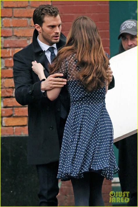 Jamie Dornan Consoles Dakota Johnson On Fifty Shades Darker Set