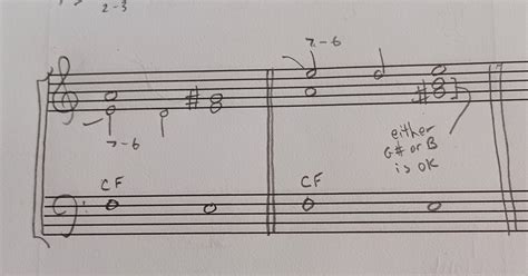 harmony - the cadence in 3rd species counterpoint with 3 voices in the ...